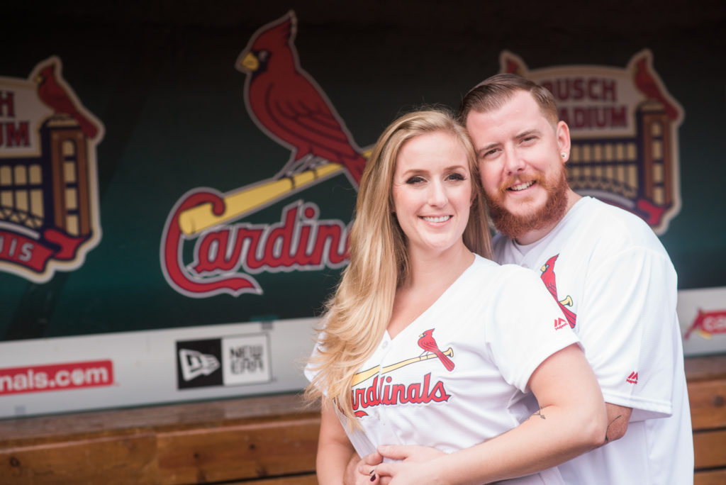 Engagement Session in Dugout